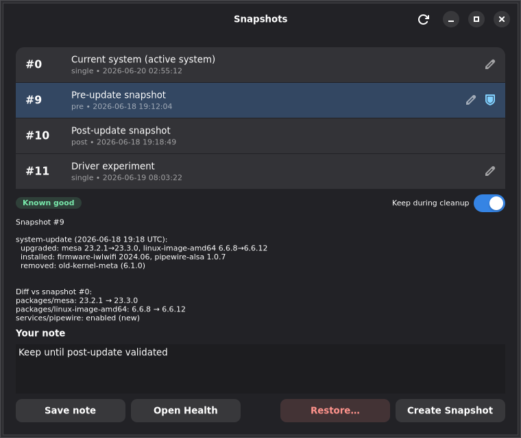 The FoundryOS Snapshots app